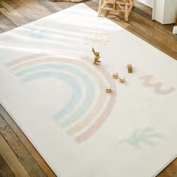 Dwinguler Rainbow & Nordic Beige, Bleu, Orange, Rouge, Gris, Noir, Blanc, Vert Tapis de jeux pour bébé - Vue supplémentaire 5