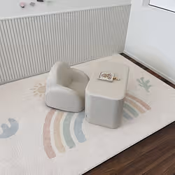 Dwinguler Rainbow & Nordic Beige, Bleu, Orange, Rouge, Gris, Noir, Blanc, Vert Tapis de jeux pour bébé - Vue supplémentaire 7