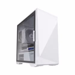 Zalman Z1 Iceberg White - mATX Mid Tower PC Case/Pre-installed fan 2 x 120mm in, Mini Tower, PC, Blanc, micro ATX, Mini-ITX,  ...