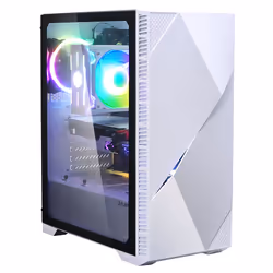 Zalman Z3 Iceberg White, Midi Tower, PC, Blanc, ATX, EATX, micro ATX, Mini-ITX, Plastique, Acier, Verre trempé, 16,3 cm