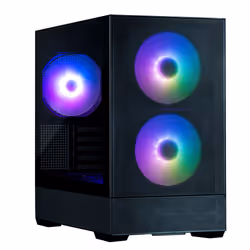 Zalman P30 Air Black, Mini Tower, PC, Noir, micro ATX, Mini-ITX, Plastique, Acier, Verre trempé, Multi