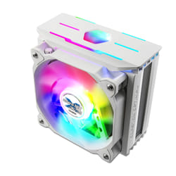 Zalman CNPS10X OPTIMAII, 120mm RGB PWM Fan / RGB Spectrum1,350 -2,100RPM uPWM / 18 -28.0dBA, Intel LGA 2066, 2011-V3 115x, 1200, 1366, AMD AM4, AM3+, AM3,, FM2+, FM2 Processeur Refroidisseur 12 cm Blanc 1 pièce(s)