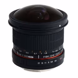 Samyang 8mm f/3.5 Asph IF MC Fisheye CSII DH, Objectif large "fish eye", 10/7