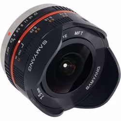 Samyang 7.5mm f/3.5 UMC Fisheye MILC Objectif large "fish eye" Noir