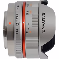 Samyang 7.5mm f/3.5 UMC Fisheye, Objectif large "fish eye", 9/7, Micro Four Thirds (MFT)