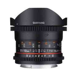 Samyang 12mm T3.1 VDSLR Nikon F SLR Objectif large "fish eye" Noir