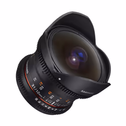 Samyang 12mm T3.1 VDSLR Canon EF SLR Objectif large "fish eye" Noir