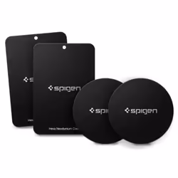 Spigen 000EP20342, Plaque de fixation, Toutes marques, Noir, Métal, 8 pièce(s)