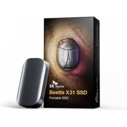 SK Hynix Beetle X31 2To Disque SSD Externe USB C 3.2 Gen2 jusquà 1050 Mo/s Dark Grey