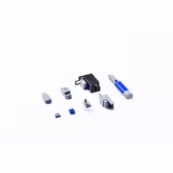 Smartkeeper U03DB bloqueur de port Clé de bloqueur de port DVI, RJ-45, USB Type-A Bleu 1 pièce(s) - Vue supplémentaire 3