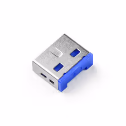 Smartkeeper UL03PKDB, Bloqueur de port + clé, USB Type-A, Bleu, 6 pièce(s), Sac en polyéthylène, 130 mm