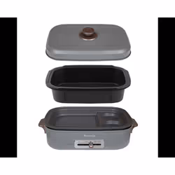 Kuvings - Plancha électrique de table antiadhésive - Multifonction : Cuisiner griller mijoter - Nettoyage facile - Multi-gril ...