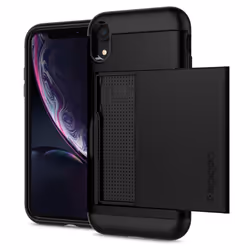 Spigen 064CS24882, Housse, Apple, iPhone XR, Noir