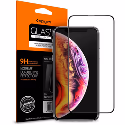 Spigen 063GL25234, Apple, iPhone XS, Noir, Transparent, 1 pièce(s)