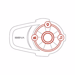 Sena 10S-02 interphone pour moto 4 canaux 1600 m Noir
