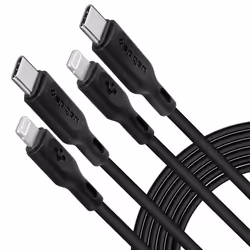 Spigen C10CL, 1 m, Lightning, USB C, Mâle, Mâle, Noir
