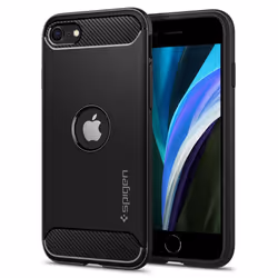 Spigen Rugged Armor, Housse, Apple, iPhone SE, 11,9 cm (4.7"), Noir