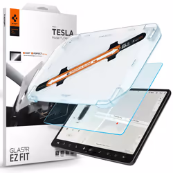 Spigen EZ FIT GLAS.tR, Tesla Model 3, Transparent, Verre trempé, 9H, Protection d'écran transparent