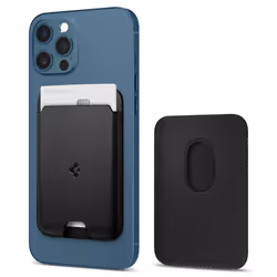 Spigen AMP02284, Support de carte, Noir, Cuir bycast, Apple, iPhone 14 / 14 Plus / 14 Pro / 14 Pro Max (2022) iPhone 13 mini ...