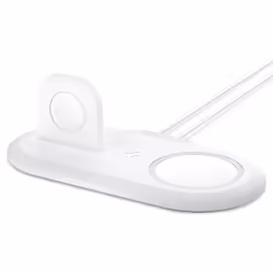 Spigen AMP02797 chargeur d'appareils mobiles Smartphone, Smartwatch Blanc Recharge sans fil Intérieure