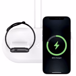 Spigen AMP02797 chargeur d'appareils mobiles Smartphone, Smartwatch Blanc Recharge sans fil Intérieure