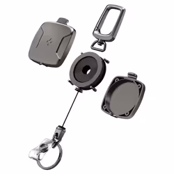 Spigen Carabiner Reel Clip Porte-clés Graphite
