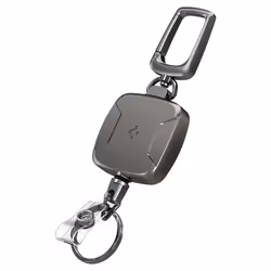 Spigen Carabiner Reel Clip Porte-clés Graphite