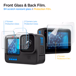 Spigen HERO11 Black Screen Protector Transparent
