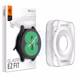 Spigen EZ FIT GLAS.tR, Protecteur d'écran, Smartwatch, Transparent, Samsung, Galaxy Watch 4, Verre trempé
