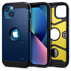 Spigen Tough Armor, Housse, Apple, iPhone 13, 15,5 cm (6.1"), Bleu, Marine