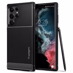 Spigen Rugged Armor, Housse, Samsung, Galaxy S22 Ultra 5G, 17,3 cm (6.8"), Noir