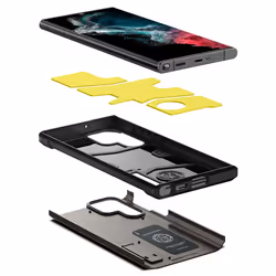 Spigen Tough Armor 6.8" Housse Noir, Métallique