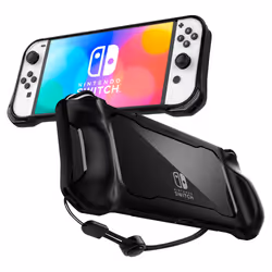 Spigen ACS04020, Housse, Nintendo, Noir, Polycarbonate (PC), Polyuréthane thermoplastique (TPU), Nintendo Switch OLED, Résist ...