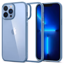 Spigen ACS04131, Housse, Apple, iPhone 13 Pro Max, 17 cm (6.7"), Bleu, Transparent