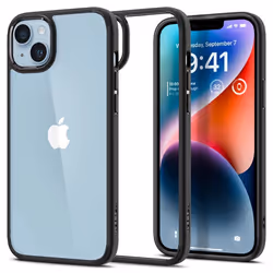 Spigen ACS04681, Housse, Apple, iPhone 14, 15,5 cm (6.1"), Noir, Transparent