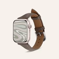 Spigen AMP05441, Bande, Smartwatch, Kaki, Apple, Watch series 8/7/6/SE/SE2, Cuir véritable