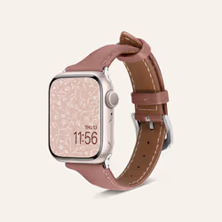 Spigen AMP05443, Bande, Smartwatch, Rose, Apple, Watch series 8/7/6/SE/SE2, Cuir véritable