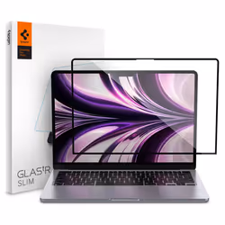 Spigen AGL05504, Film de protection pour écran d’ordinateur portable, Noir, Transparent, Apple, Macbook Air 13.6" M2 (2022), ...