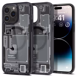Spigen ACS05539, Housse, Apple, iPhone 14 Pro Max, 17 cm (6.7"), Noir, Blanc