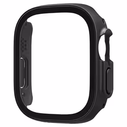 Spigen Thin Fit 360, Emplacement, Smartwatch, Noir, Apple, Apple Watch Ultra, Polycarbonate (PC), Verre trempé