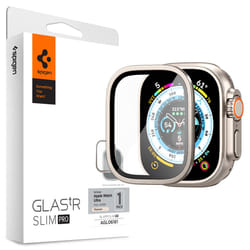 Spigen AGL06161 accessoire intelligent à porter sur soi Protecteur d'écran Titane Métal, Verre trempé