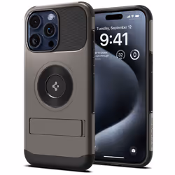 Spigen ACS06476, Housse, Apple, iPhone 15 Pro, 15,5 cm (6.12"), Noir, Gris