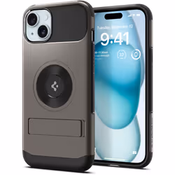Spigen ACS06486, Housse, Apple, iPhone 15, 15,5 cm (6.12"), Noir, Gris