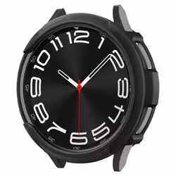 Spigen Liquid Air, Emplacement, Smartwatch, Noir, Samsung, Galaxy Watch 6 Classic (43mm), Polyuréthane thermoplastique (TPU)
