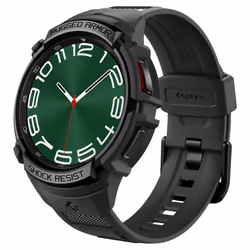 Spigen Rugged Armor Pro, Emplacement, Smartwatch, Noir, Samsung, Galaxy Watch 6 Classic (47mm), Polyuréthane thermoplastique ...