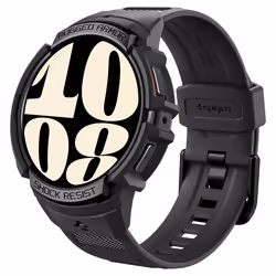 Spigen Rugged Armor Pro, Emplacement, Smartwatch, Noir, Samsung, Galaxy Watch 6 (40mm), Polyuréthane thermoplastique (TPU)