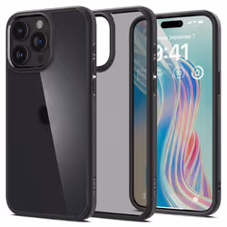 Spigen ACS06568, Housse, Apple, iPhone 15 Pro Max, 17 cm (6.7"), Noir, Transparent
