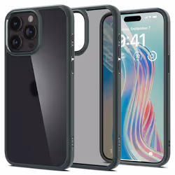 Spigen ACS06569, Housse, Apple, iPhone 15 Pro Max, 17 cm (6.7"), Vert, Transparent