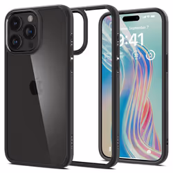 Spigen ACS06570, Housse, Apple, iPhone 15 Pro Max, 17 cm (6.7"), Noir, Transparent