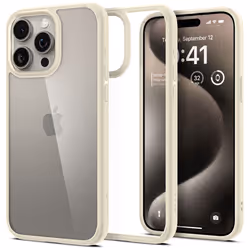 Spigen ACS06571, Housse, Apple, iPhone 15 Pro Max, 17 cm (6.7"), Beige